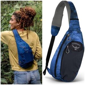OSPREY Daylite Sling Bag Galaxy Stars Backpack Unisex Blue Hiking Outdoor School